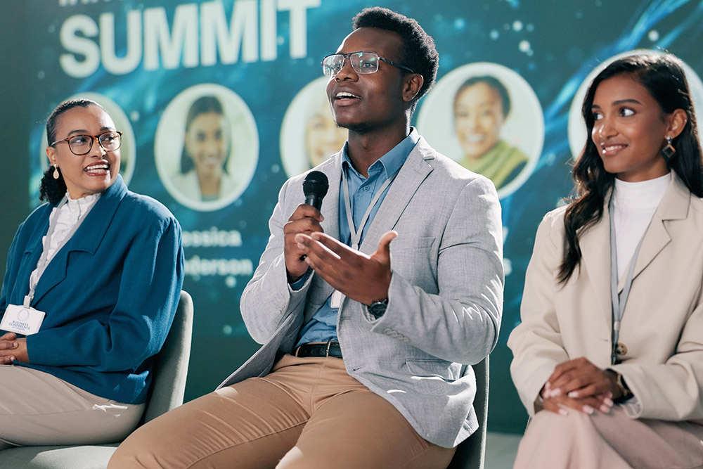 people speaking at conference